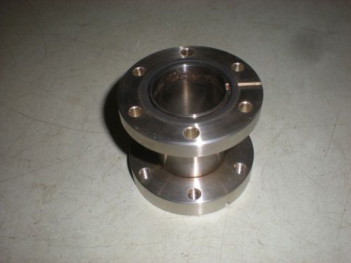 MKS/HPS Metal Vacuum Line Nipple - 1-1/2&#034; OD Tube - Threaded holes in one end