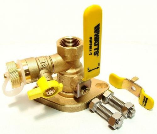 Watts 3/4&#034; pipfm1-t circulator flang ball valve with purge w/ 2 bolts for pump for sale