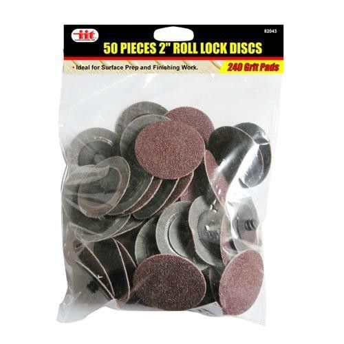 50 pc 2&#034; Roll Lock Sanding Disc Roloc Surface Preperation 240 Grit