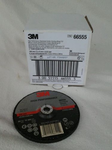 3m -  4&#034; x 1/4&#034; with a 3/8&#034; arbor 36 grit depressed center wheel,  p\n 66555 for sale