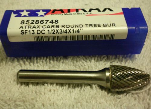 Atrax Carbide Round Tree Shape Burr  1/2&#034; X 3/4&#034; x 1/4&#034;