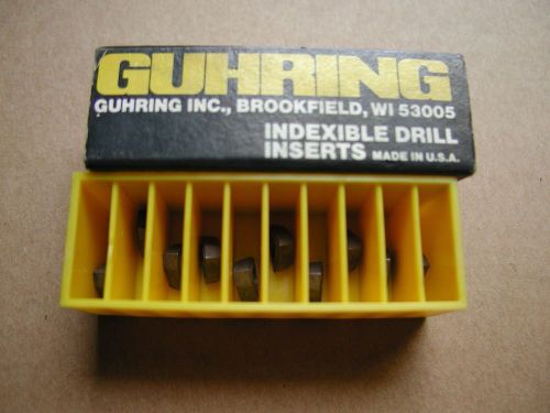 10-Pack Guhring GI Indexable Carbide Drill Inserts Inner Single CB. 1043-007.000