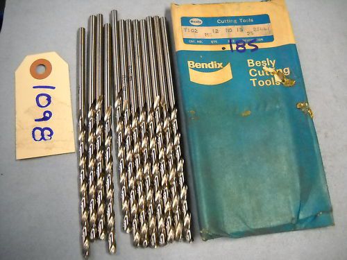 12 NEW BESLY TAPER LENGTH DRILLS #13 .185 HSS USA 1098