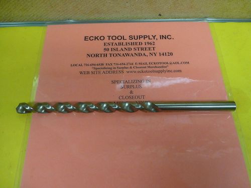 LONG DRILL FAST SPIRAL 15/32&#034; DIA x 5.430&#034; FL LGTH x 9&#034; OAL HIGH SPEED NEW $3.50