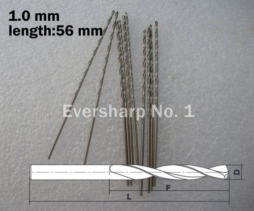 Lot New 10 pcs Straight Shank HSS(M2) Twist drills Bits 1.0mm Long Jobber Drills