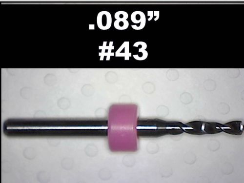 .089&#034; - #43  Carbide Drill Bit - NEW One Piece - CNC Dremel PCB  Hobby Models