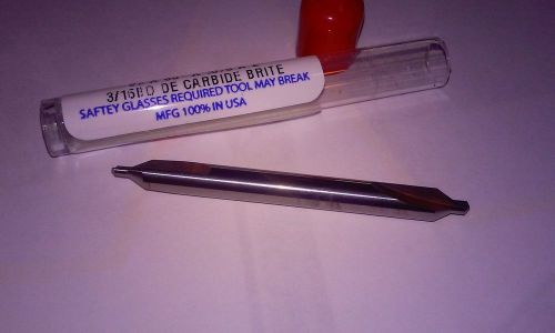 Solid carbide centerdrill #2 - 60 degree inc -usa- free ship ( center drill ) for sale