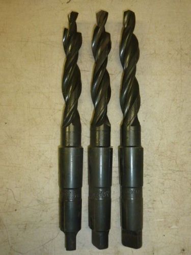 NOS! LOT of (3) MORSE HSS STEP DRILL BITS, .656&#034; x 1.031&#034;, 4MT SHANKS