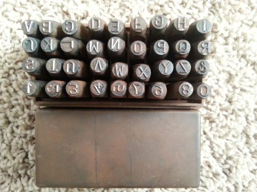 E.A.M. Steel Stamp 3/16&#034; 5mm Letter &amp; Number Set - Made in U.K.