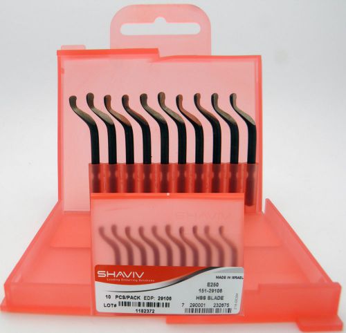 10pcs Type E250 HSS RH Very Thin Deburring Replacement Blades Shaviv EDP #29106