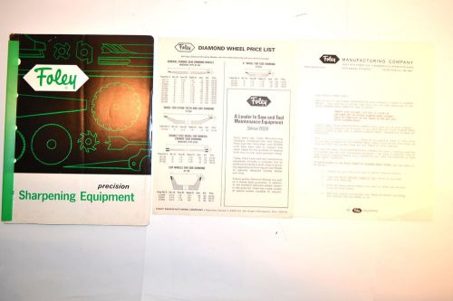 FOLEY PRECISION SHARPENING EQUIPMENT CATALOG saw grinder ,setter ,carbide #RR476