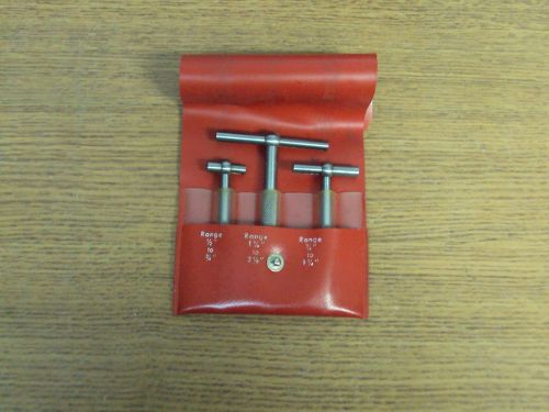 STARRETT NO S 229 F TELESCOPING GAGE GAUGE SET 3 PIECE IN POUCH