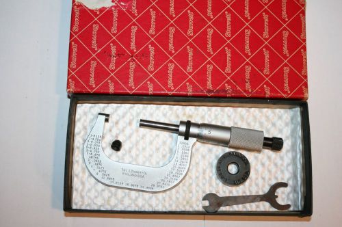 Starrett  t2xrl outside micrometer carbide faces 1-2&#034; usa for sale