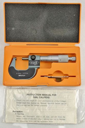 Mitutoyo digit outside micrometer #193-111 dial calipers 0-25mm 0.001mm for sale