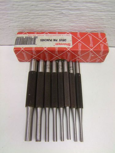 Starrett  Drive Pin Punches 8 New 5/16&#034;, 1/4&#034;,(2) 3/16&#034;,(2) 5/32&#034;,(2)1/8&#034;