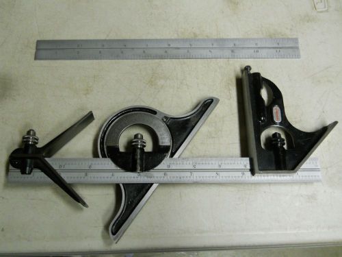 Starrett  #434 Combination Square Head Set 2-12&#034; Scales