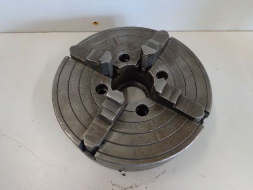 UNION 7-1/2&#034; 4-JAW LATHE CHUCK PLAIN BACK