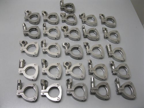 Lot (26) 1-1/2&#034; Tri-Clover Type 3-Segment Sanitary Clamp(s) H18 (1648)