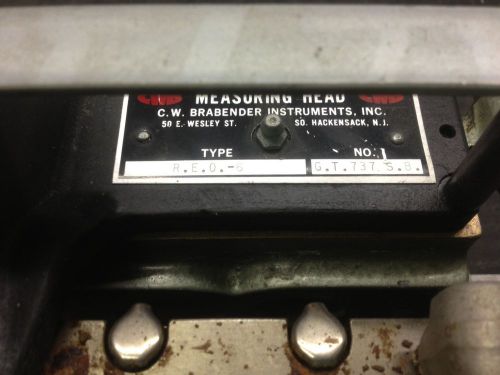 CWB BRABENDER INSTRUMENTS  MEASURING HEAD R.E.O.-6   G.T.737  S.B.