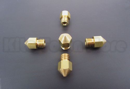 10PCS Makerbot Replicator 1 &amp; 2 Replacement MK8 0.4mm Nozzle 3D Printer Hot End