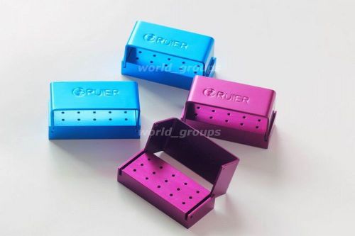 15 Holes Dental Bur Holder Stand Autoclave Disinfection Box Case