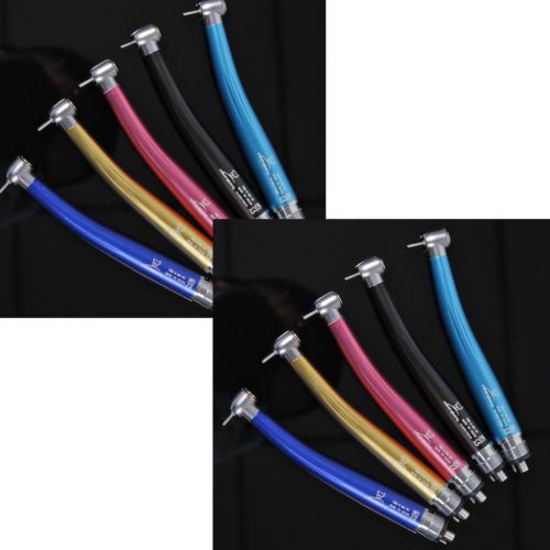 10pcs dental high speed handpiece standard push button type 5 colors 4 hole for sale