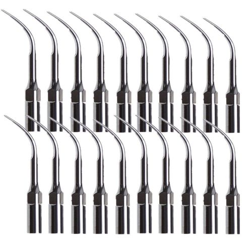 20 pc Dental Ultrasonic Scaling Tips Fit EMS Woodpecker Scaler silver G4