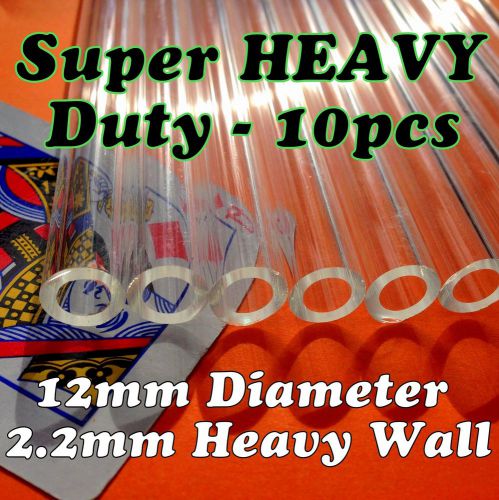 Borosilicate glass blowing tubes 10pcs - 12mm diameter x 2.2mm heavy wall 150mm for sale