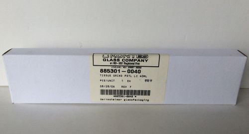 Kontes Glass Co. 885301-0040 Tissue Grind PSTL LC 40mL Rev F NIB!