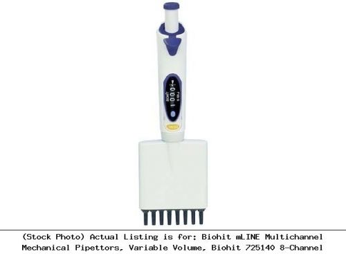 Biohit mLINE Multichannel Mechanical Pipettors, Variable Volume, Biohit 725140 8