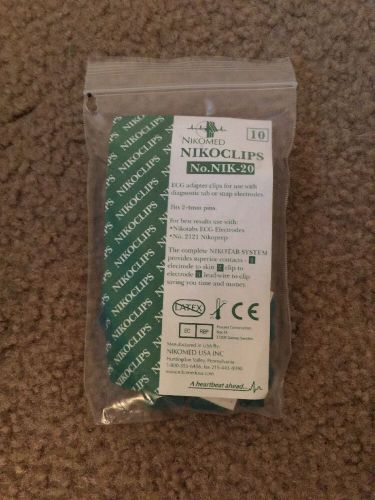 NIKOCLIPS EKG ALLIGATOR CLIPS ECG 10/PK