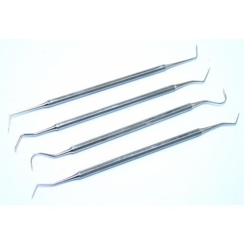 4Pc Dental Probe Set Stainless Steel Good Quality