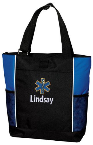 EMT EMS Embroidered Panel Tote Bag