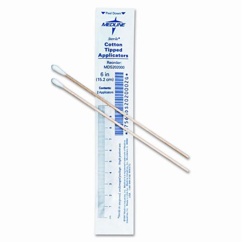 Medline Cotton-Tipped Applicators, 6&#034;, 100 Applicators/box