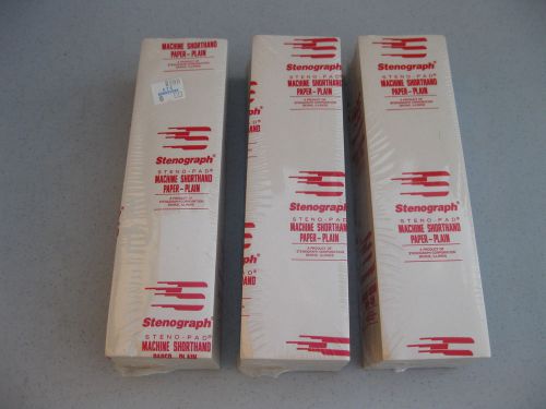 Lot 3 Stenograph Steno-Pad Machine Shortland Paper Plain New Sealed Fast Ship