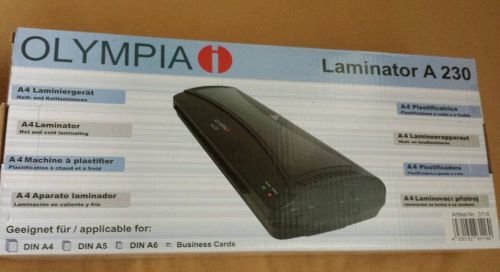 Olympia laminiergerat a 230 schwarz fur din a4  heiss- und kalt-laminator for sale