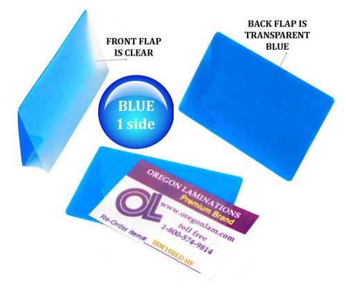 Blue/clear ibm card laminating pouches 2-5/16 x 3-1/4 qty 50 for sale