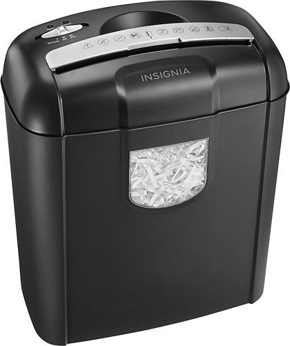 Insignia - 6-Sheet Crosscut Shredder - Black