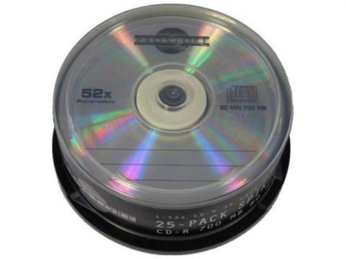CD R Vierge Prostore vitesse 52x pack de 25