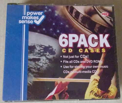 Pack of 6 Slim CD DVD Jewel Cases PMS