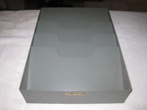 BUDDY Steelmaster Drawer Stationary Tray, 3 Slots, 11 3/8&#034;x15 5/8&#034;x3 1/8&#034;, GRAY