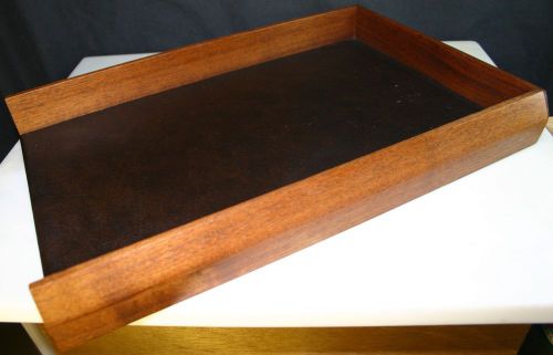 VINTAGE WOOD DESK DESKTOP PAPER TRAY