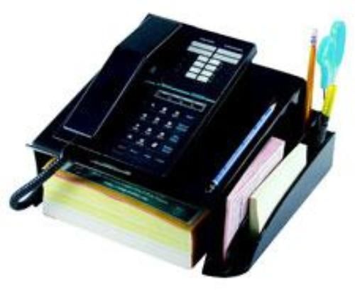 Recycled Telephone Stand Organizer 12-1/2&#039;&#039;W x 10-1/8&#039;&#039;D x 5-1/4&#039;&#039;H Black