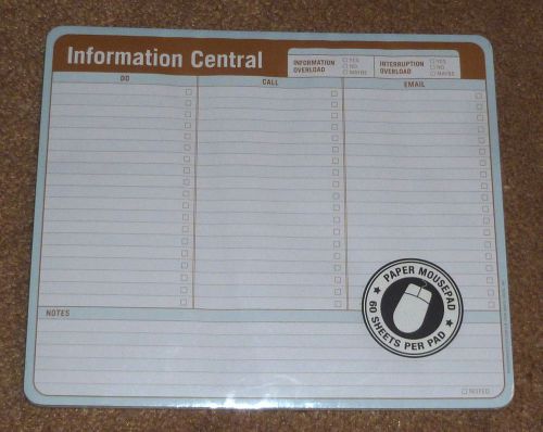 Knock Knock Stuff Paper Mousepad &#034;Information Central&#034; 60 Sheets