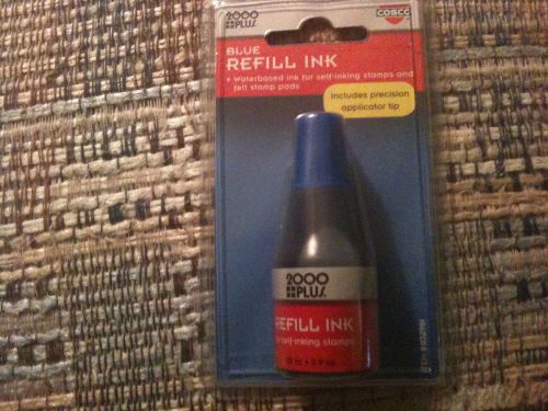 2000 PLUS Self-Inking Refill Ink, 0.9 Oz., Blue NEW