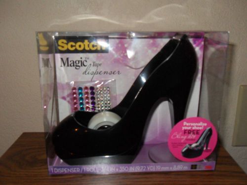 Scotch black bling stilletto tape  dispenser free  fast ship!!! for sale