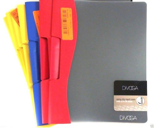 DiVOGA 2-Tone Swing Clip Poly Report Covers, 7 pack assorted colors