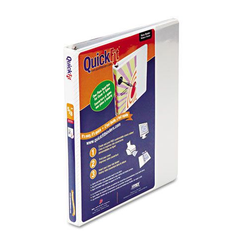 Quick fit d-ring view binder, 1/2&#034; capacity, white for sale