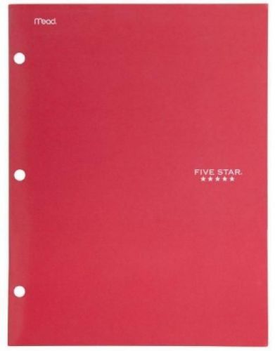 Five star folder 4-pocket red office school home files letter manila supplies for sale