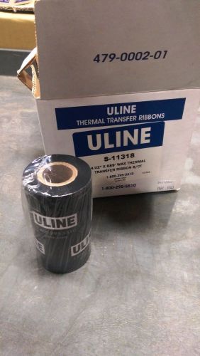 THERMAL TRANSFER RIBBON 4&#034; X 689&#039; - (6) Roll ULINE S-11318